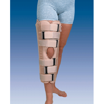 ORTESIS CORTA INMOVILIZADORA DE RODILLA DE TRES PANELES A 0º