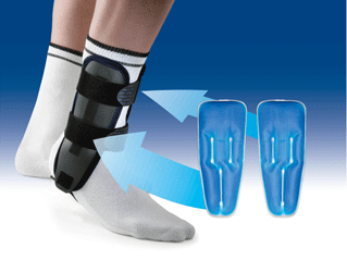 VALTEC-GEL ORTESIS DE TOBILLO BIVALVA CON BOLSAS DE GEL